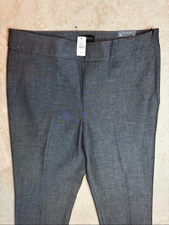 NWT Talbots Grey Chatham Ankle Pants sz 12 Petite Quality - Picture 3 of 12